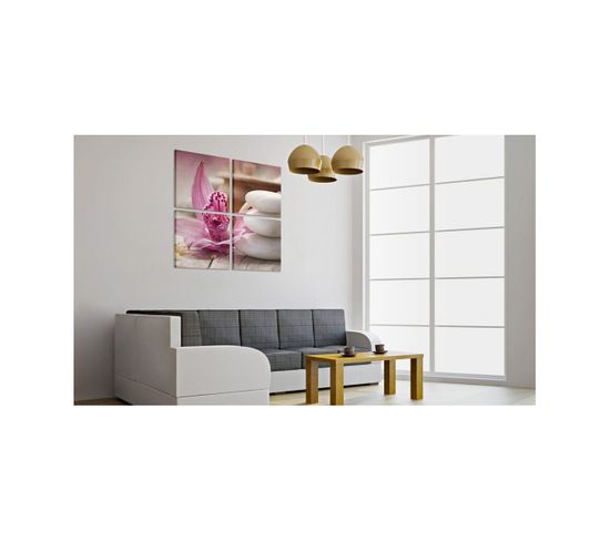 Toile Aïda Imprimée Orchidea Orchidée 24x30 Cm Pour Demi-point