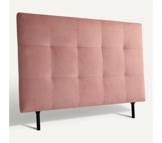 Tête De Lit Chesterfield 5ft Velours Gris - Cube / Plancher / Tête De Lit - 30 Kg - Moderne