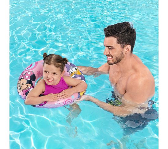 Bouée Gonflable Disney Minnie – Avec Oreilles, 74x76 Cm, Parfaite Pour La Piscine Et La Plage – Enfants 3 à 6 Ans