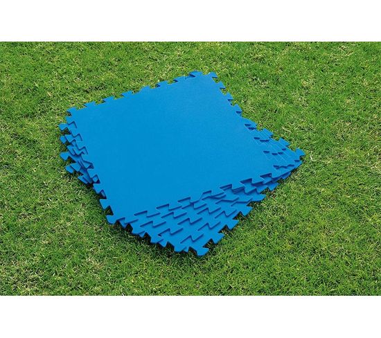 AK9950-BESTWAY Lot de 9 Dalles de protection de sol mousse gris 50 x 50