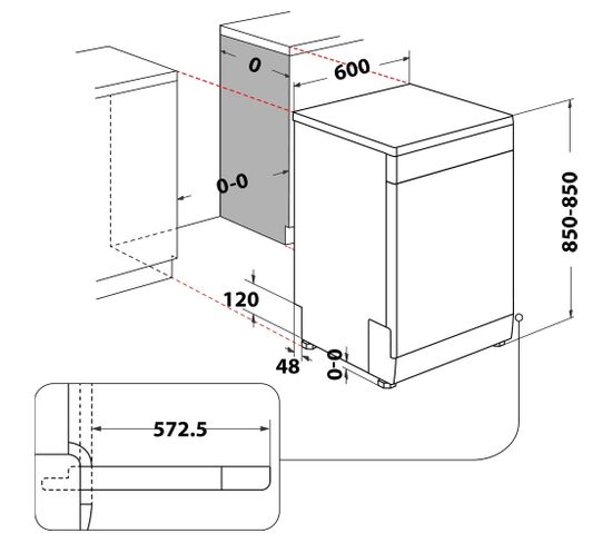 BRANDT Lave-Vaisselle Posable Inox 44dB 14 Couverts 60cm 7 Programmes Anti Fuite 89458762