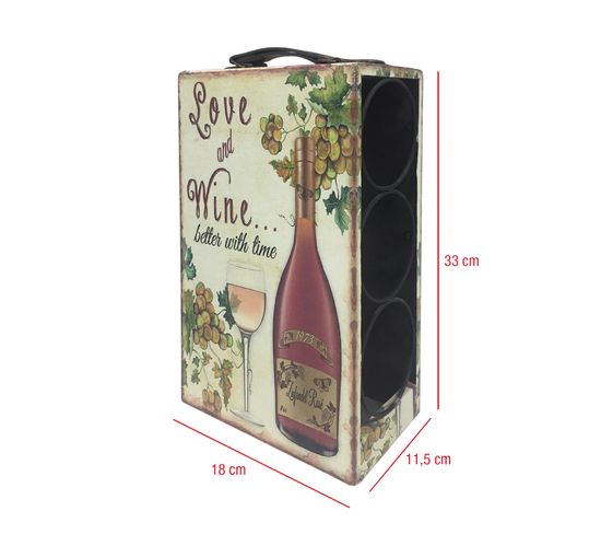 Porte-bouteilles en bois de chêne pour tonneau de vin - 6 porte-bouteilles - France