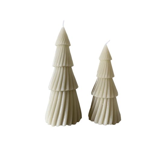 2 Bougies Décoratives Dorica Bleu Nuit - 25cm Hauteur - Brûlent 8h Sans Fumée - Pour Restaurants Et Ambiances