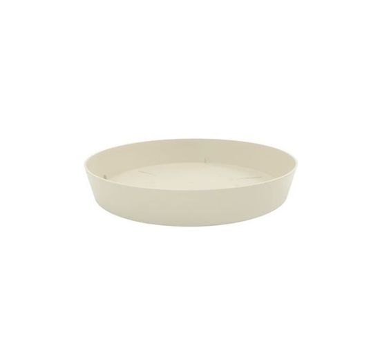 Pot de fleurs avec plateau blanc 9*9*8cm 1 pot de fleurs en résine
