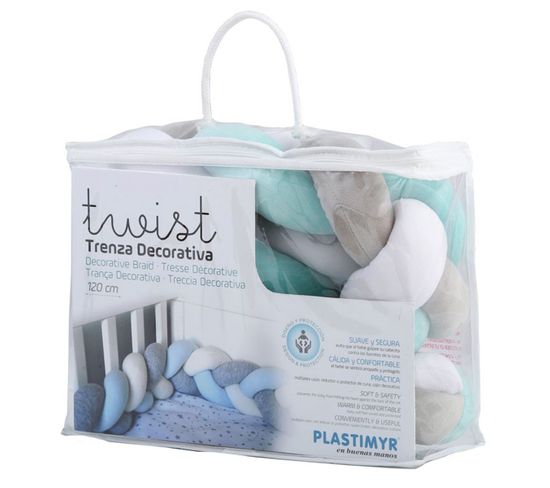 Twist Tresse Tour De Lit Bebe Protection Multifonctions 0 Cm Vert Linge De Lit Textile Lit Bebe But