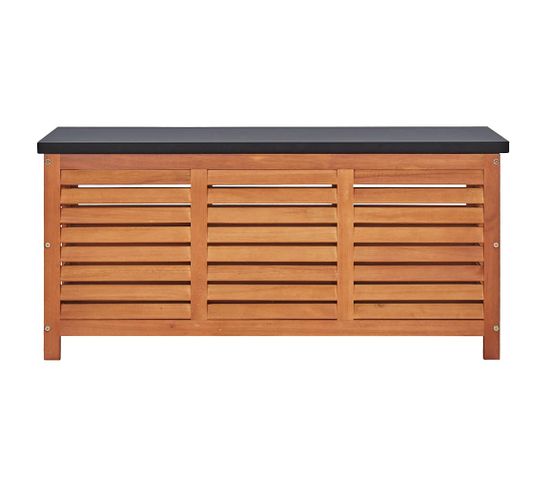 WIFESE Boîte De Rangement Jardin 280L - Coffre Extérieur Verrouillable Marron Aspect Bois 117 X 45 X 56 Cm