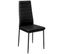 Lot De 4 Chaises Avec Surpiqûre - Noir
