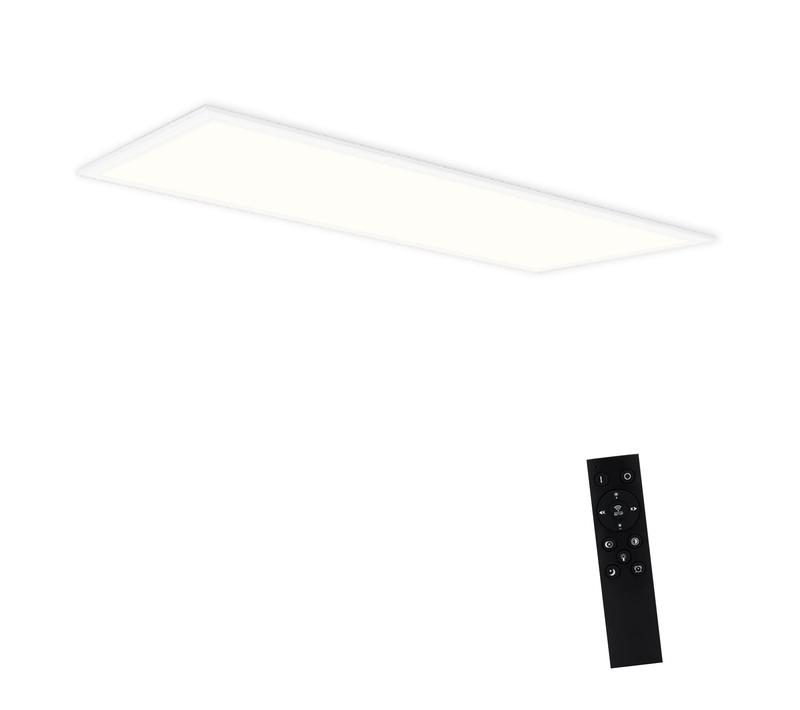 Plafonnier LED Panneau Blanc, 42w Longueur Lampe De Plafond Dimmable Avec Télécommande 100x25 Cm