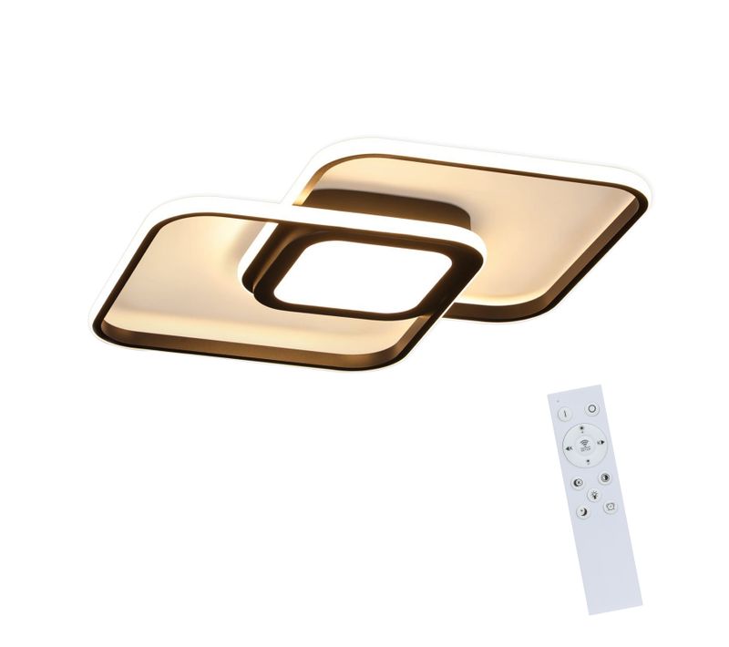 Plafonnier LED Métal Noir 48w Salon De Chambre Moderne Dimmable Avec Design Lampe De