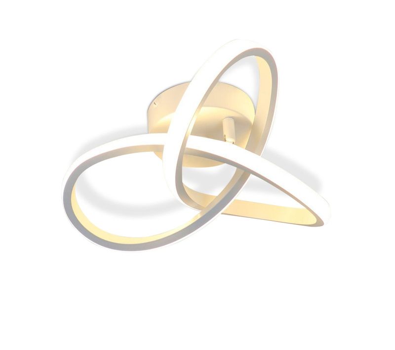 Plafonnier LED Blanche Moderne 3000k Blanc Chaud Couloir 17w Petite Design Géométrie