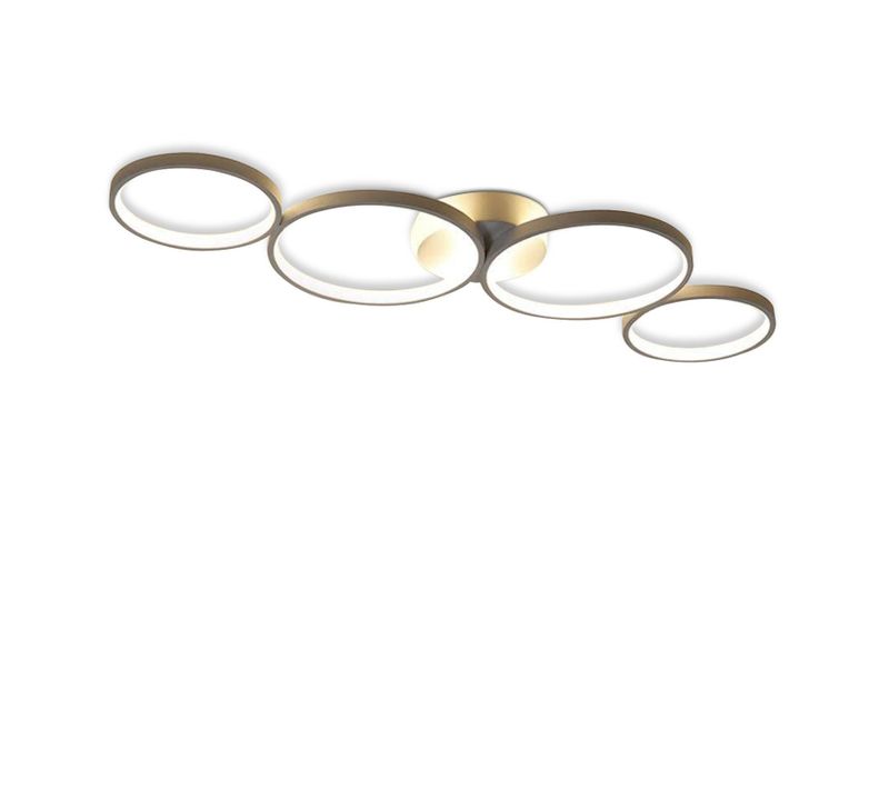 Plafonnier LED Rond Moderne Blanc Chaud 3000k Anneau 37w Blanc 89cm Lampe De Bureau