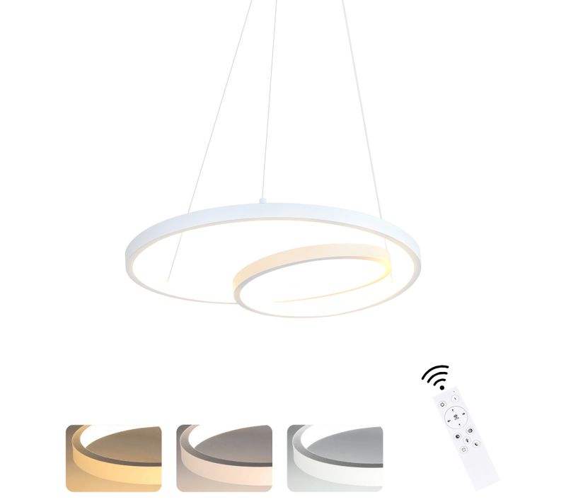 Spension LED 40cm Blanc Dimmable Moderne Avec Télécommande