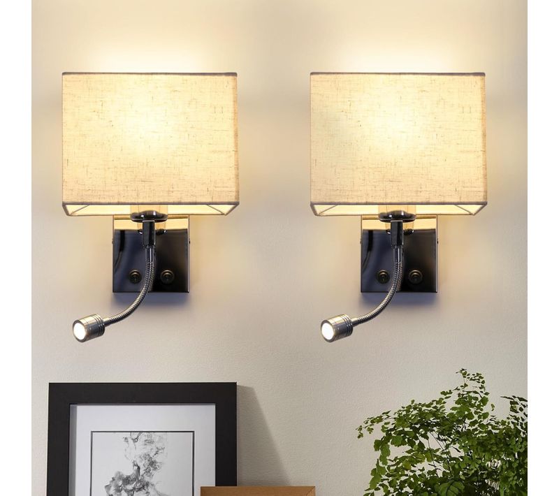 Applique Murale Lecture Réglable LED Modern Blanc E27