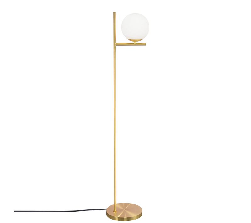 Lampadaire Sur Pied Salon Industrial Métal Design Verre Blanc Lampadaire E27 Vintage