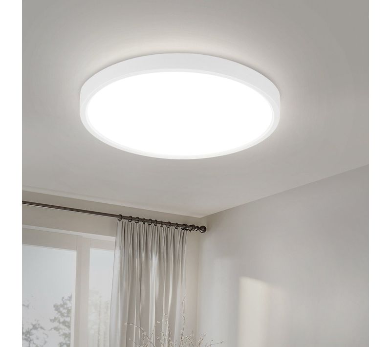 Plafonnier LED 22cm Blanc Froid 15w Blanc Plafonnier Ip44