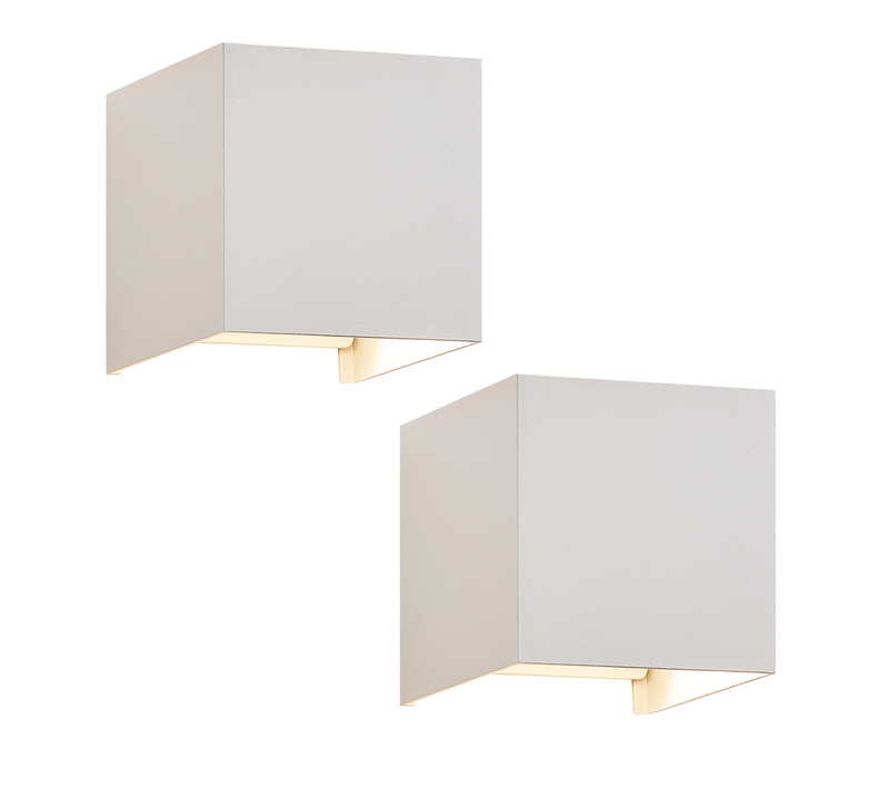 Applique Applique Murale LED Intérieur/extérieur Lot De 2  Blanc Chaud Ip65 G9 Blanc