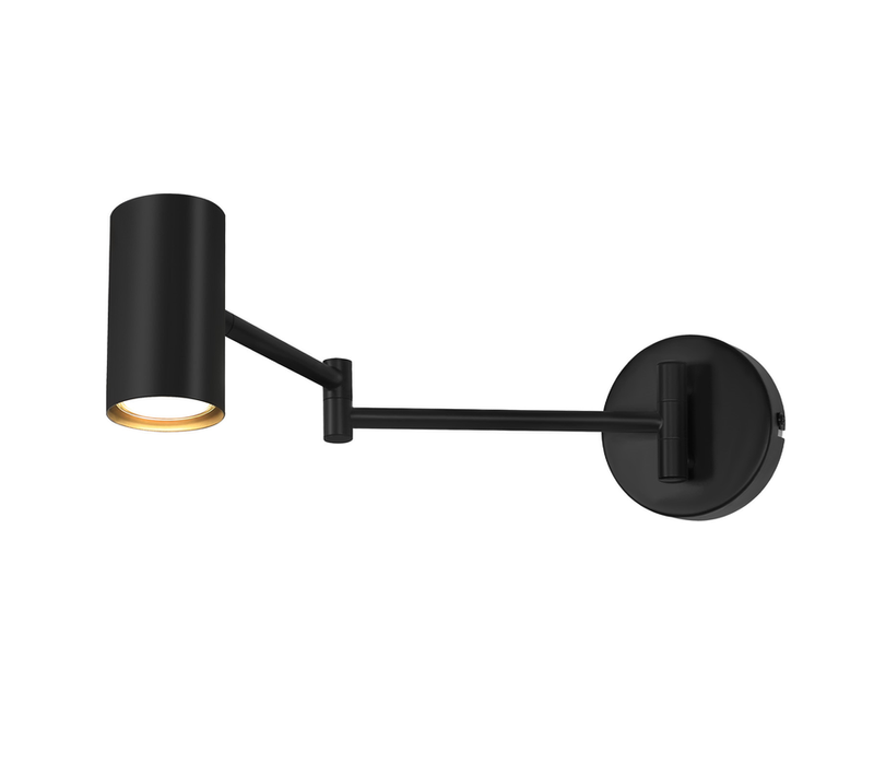 Applique Murale Noire Vintage Pivotante Métal Rétro Gu10