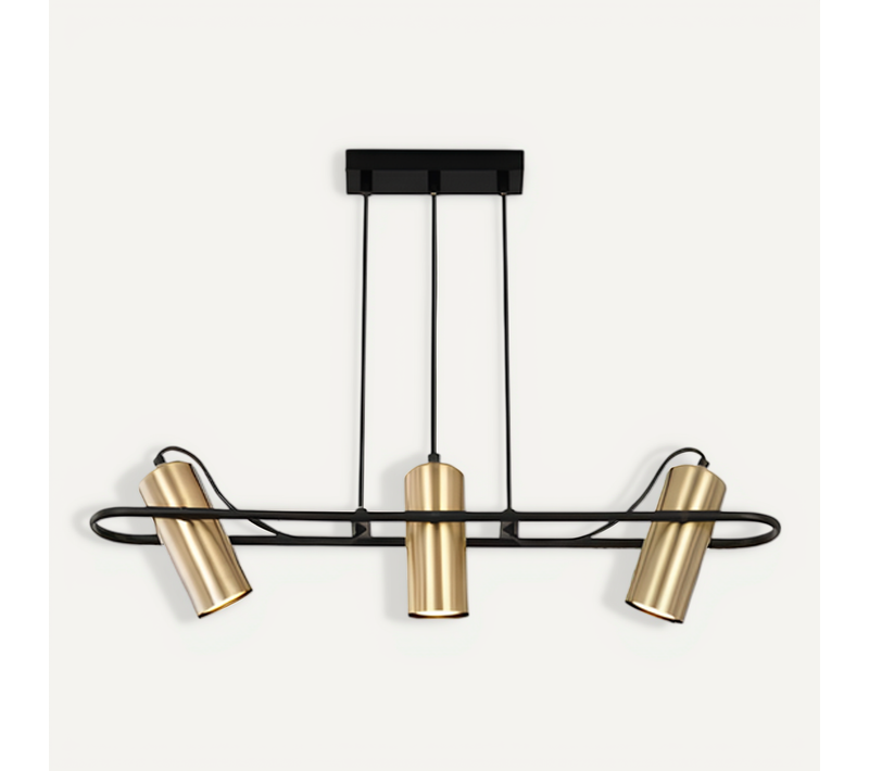 Suspension Table à Manger Vintage 3 Ampoules Lampe De Salle à Manger Doré Design Industriel Gu10