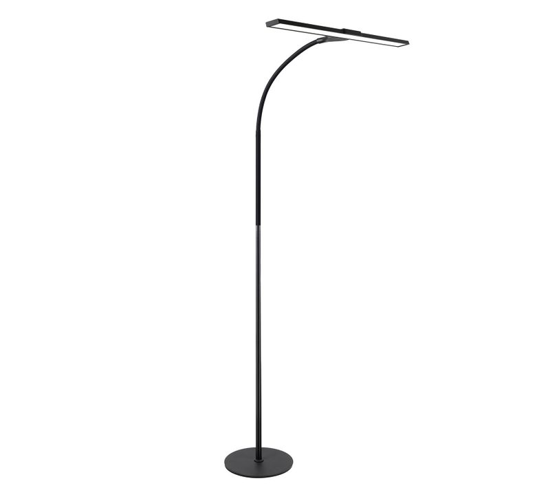 Lampadaire LED Dimmable Noir 10w Touch Lampe De Bureau Avec Minuterie Col De Cygne Réglable