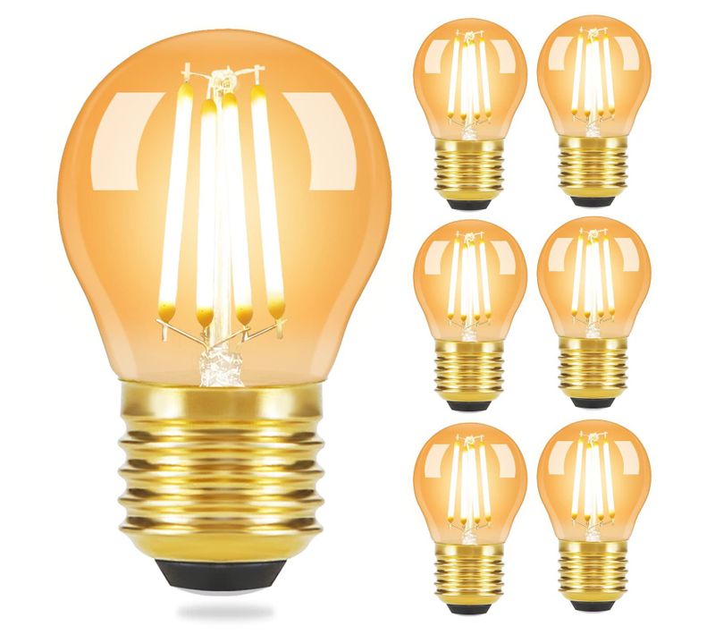 6 Ampoule E27 LED  Filament G45 Vintage Retro Ampoule Blanc Chaud 2700k Bulbs 4w