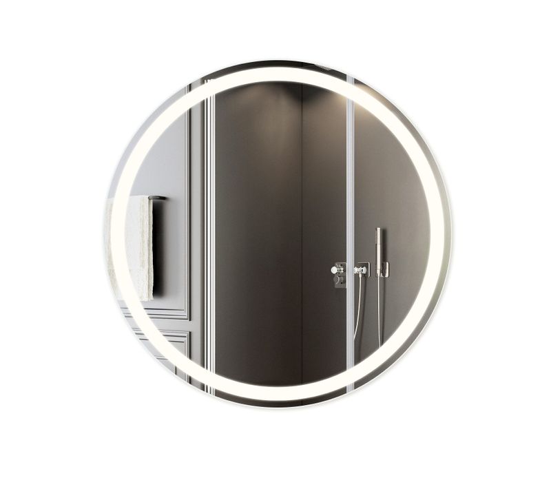 Miroir Lumineux Salle De Bain Rond 60 Cm LED Mural Interrupteur Tactileip44 Réglable 3000k-6500k