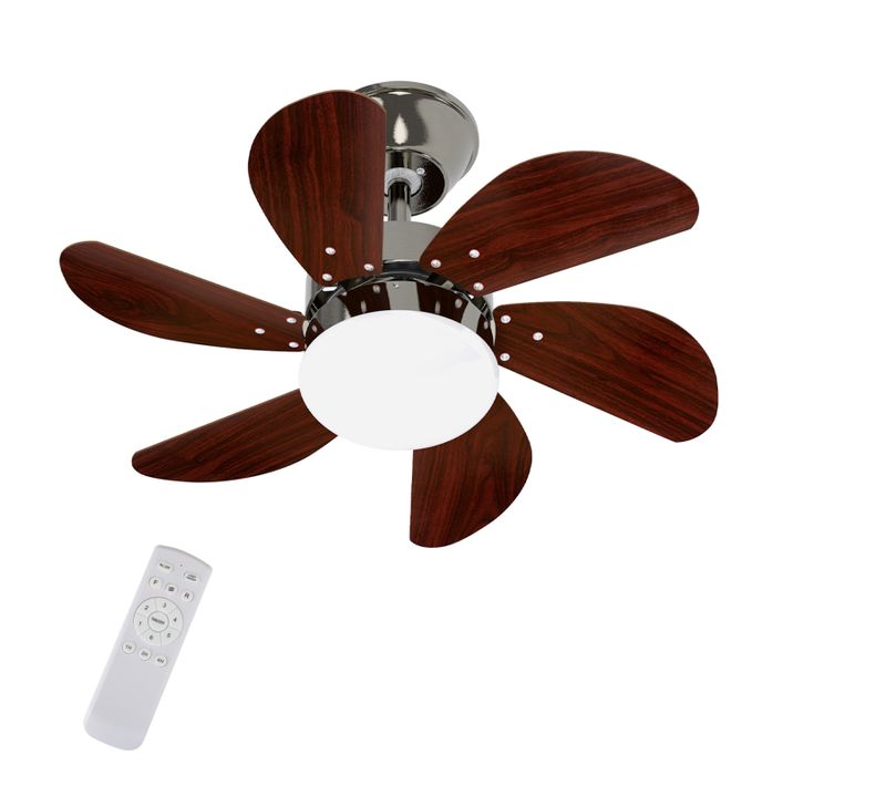 Ventilateur De Plafond  Avec Éclairage Télécommande Silencieux Avec Minuterie 6 Pales