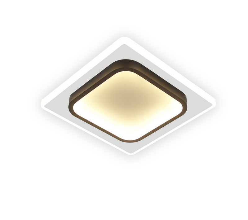 Plafonnier LED Plafonnier Couloir Blanc Chaud 16w Lampe De Chambre Moderne Noir