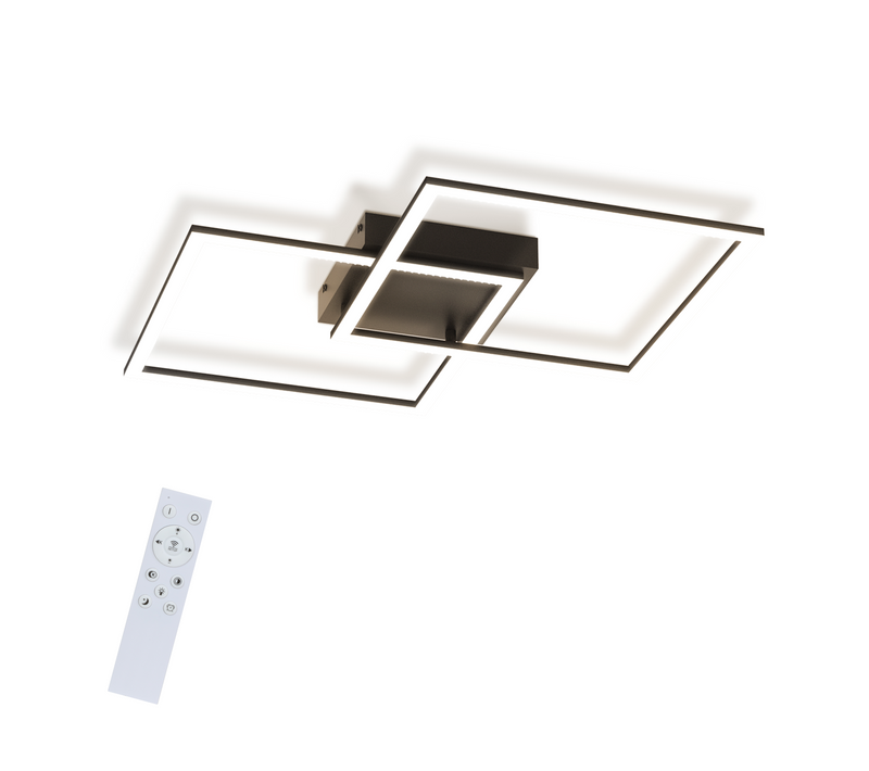 Plafonnier LED Plafonnier Salon - Lampe De Salon Lampe De Cuisine Dimmable 52w Noir