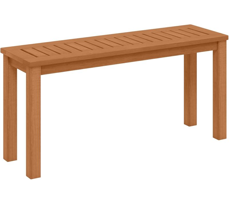 Banc De Jardin, Banc Bois Extérieur, 2 Places, 100 X 30 X 47 Cm, Charge 150 Kg, Siège à Lattes