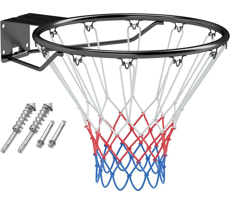 Panier De Basket Anneau Suspendu Avec Filet Toutes Saisons, Diamètre Du Anneau 45 Cm