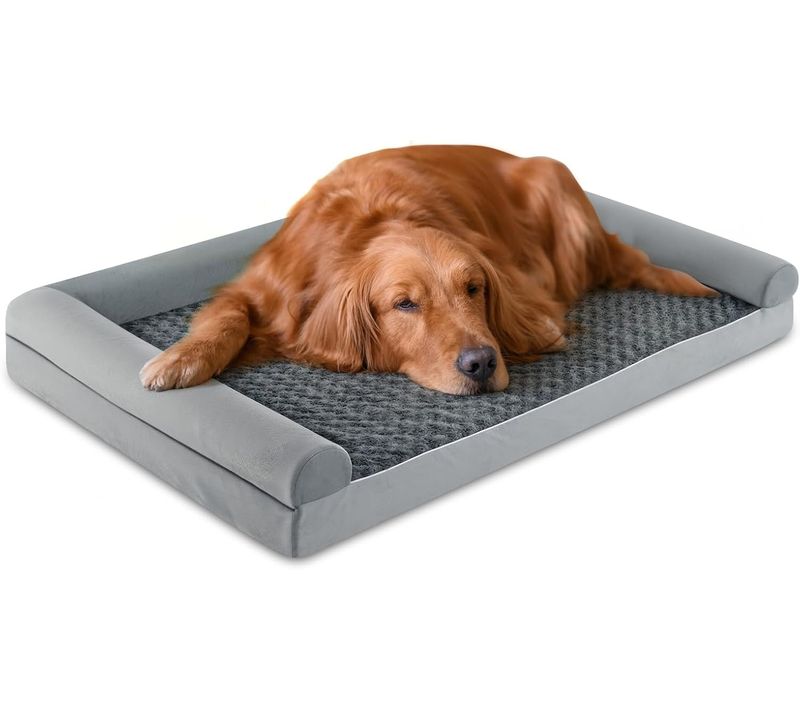 Lit Orthopédique Pour Chien, Grand Panier Chien, Coussin En Mousse En Forme D'œuf,135x91x18cm(xxl)