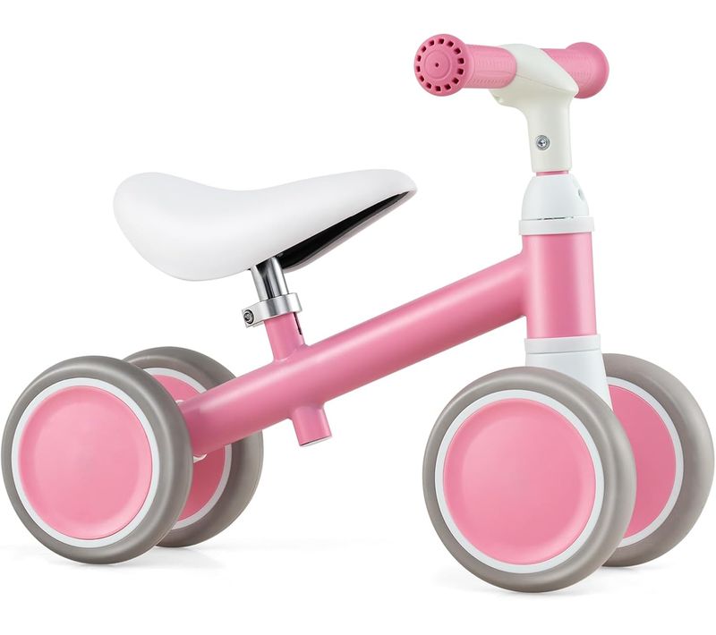 Draisienne Bébé Légère Avec Guidon Et Siège Réglables En Hauteur, 4 Roues En Eva, Charge 25kg