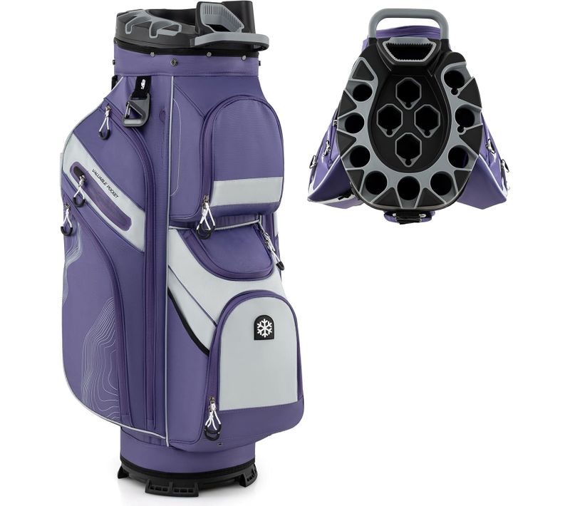 Sac De Golf Avec 14 Compartiments, Sac De Club De Golf Portable Avec Fermeture à Glissière