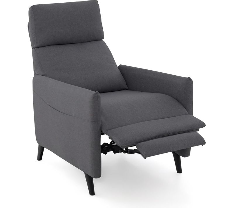 Fauteuil De Relaxation, Fauteuil De Massage Avec Dossier Et Repose-pieds(68x80x104,5cm,anthracite)