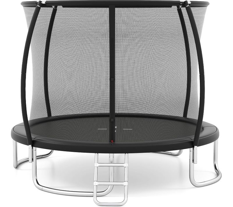 Trampoline Exterieur Enfant Adulte D.366 Cm, Cadre En Acier Galvanisé Antirouille