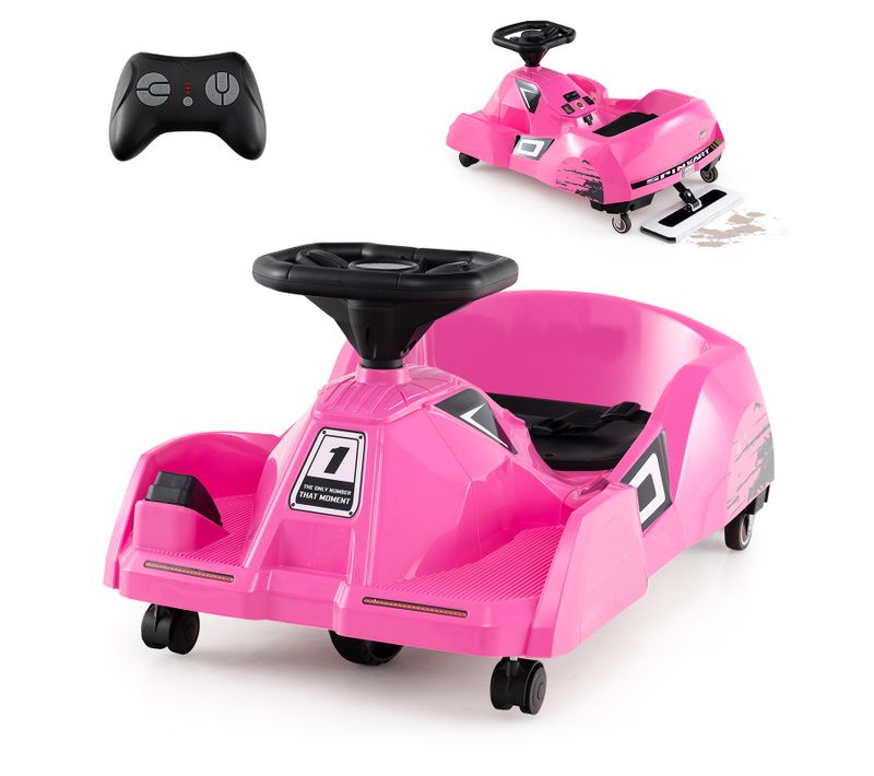 12v Kart Électrique Enfant，avec Klaxon Et Musique, Voiture Pour Enfant De 2-5 Ans ，rose