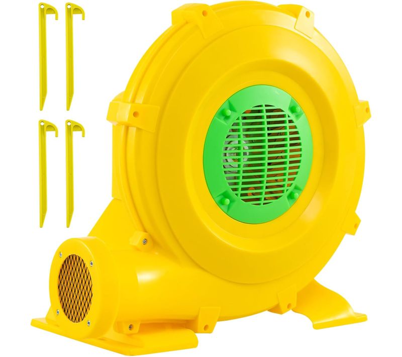 Gonfleur Électrique 750w Avec Poignée Et Piquets De Sol, Cordon 4m Et Couvercle En Maille