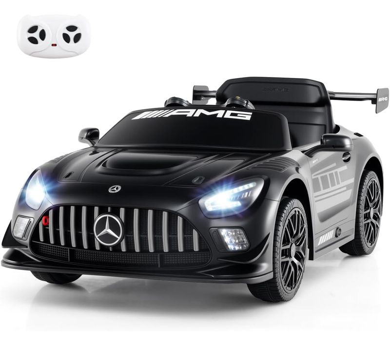 12v Mercedes Amg Voiture Électrique Enfant Avec Télécommande et Lumières LED et Musique (noir)