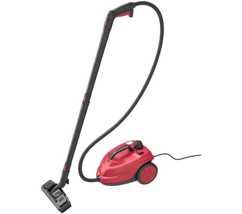 Nettoyeur Vapeur Haute Pression 2000w Avec 15 Accessoires, Balai Vapeur 5 Bars Réservoir 1,8l, Rouge