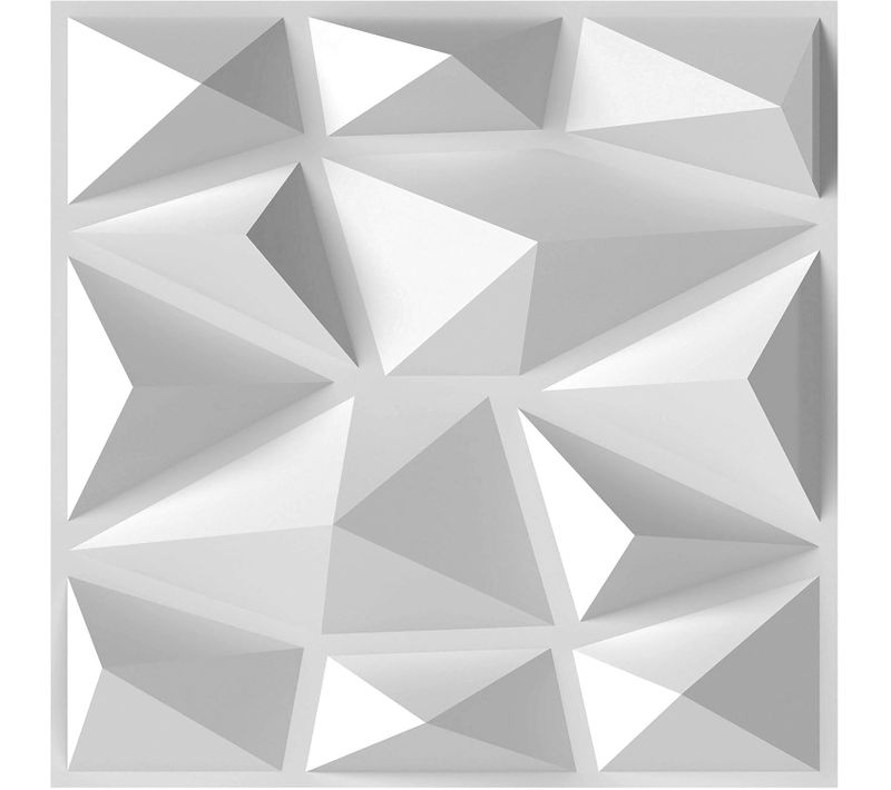 Lot De 50 Panneaux Muraux 3d,décoration Murale En Pvc Résistant Au Feu,30 X 30 Cm (4,5 ㎡,blanc)