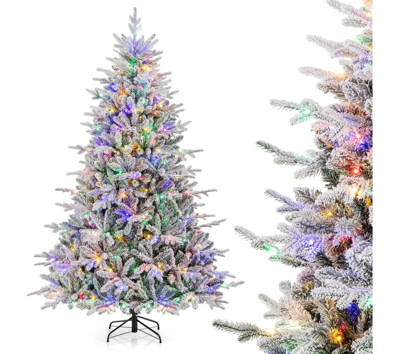 Sapin De Noël Artificiel Lumineux LED 218 Cm, 1164 Branches Articulées Avec 350 LED