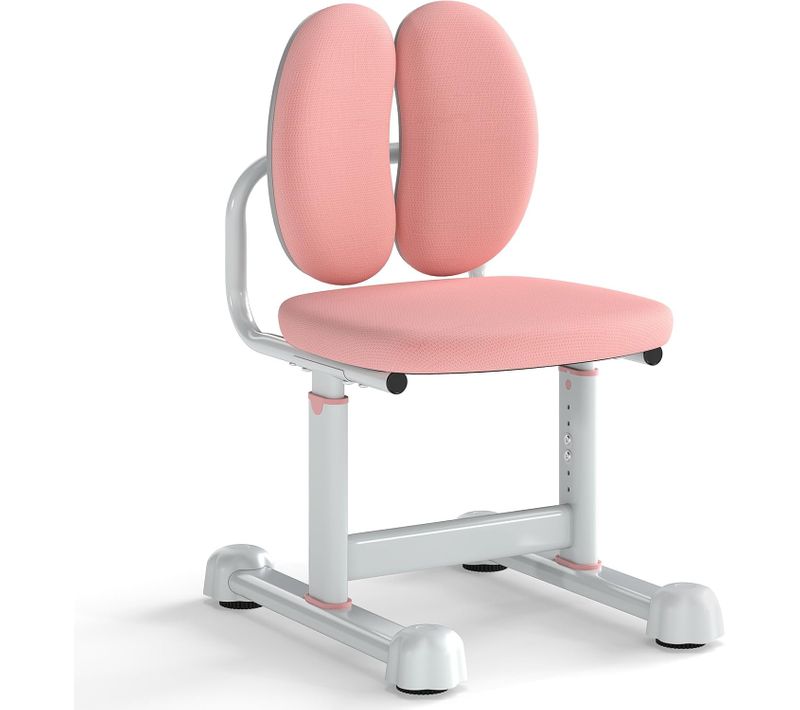 Chaise De Bureau Enfant Avec Hauteur Réglableetdossier Ergonomique,charge 100kg Pour 6-12 Ans(rose)