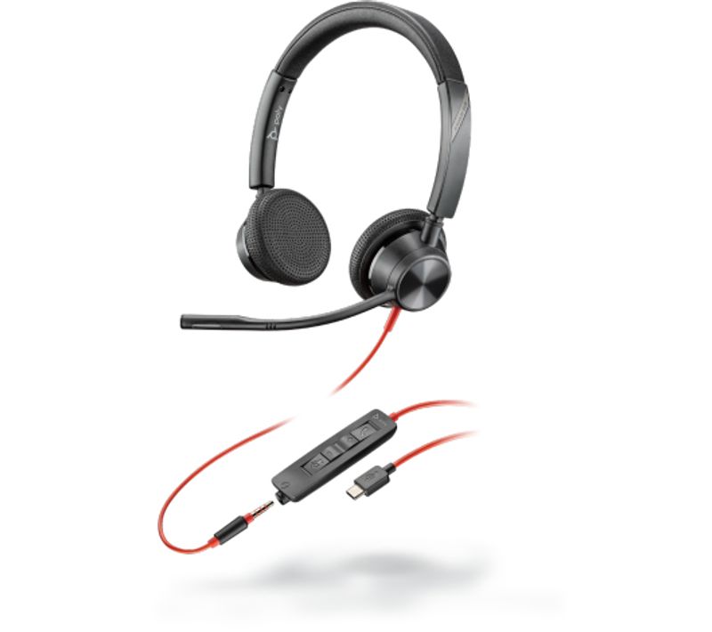 Casque Micro Filaire Blackwire 3325 Noir, Rouge
