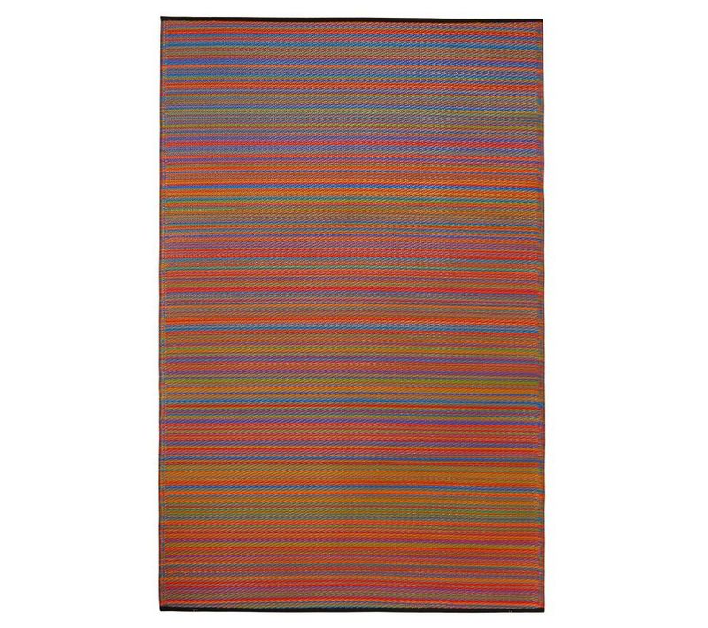 Tapis Extérieur Réversible En Plastique Recyclé Cancun Multicolor 150x240 Cm