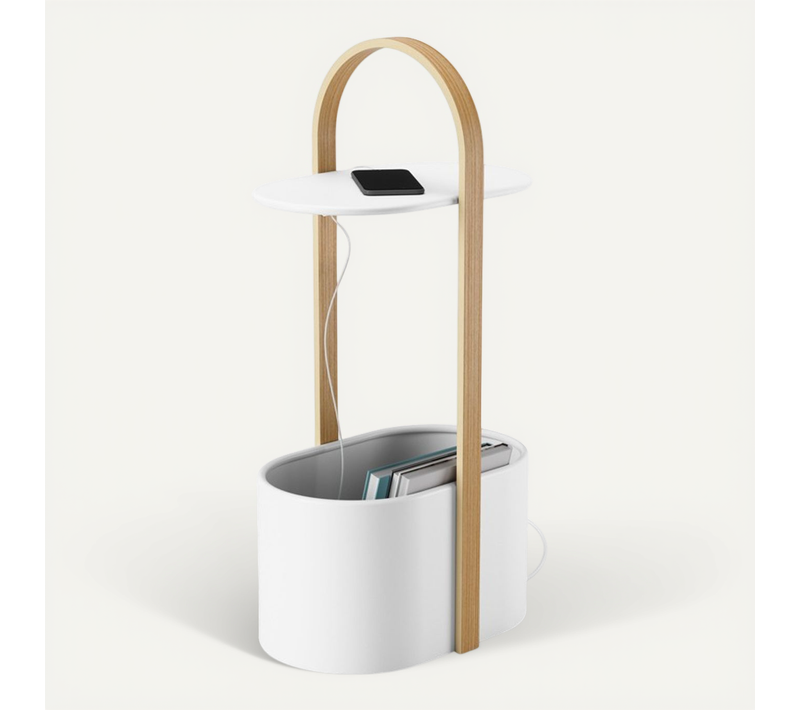 Tablette Latérale Portable Hub Blanc