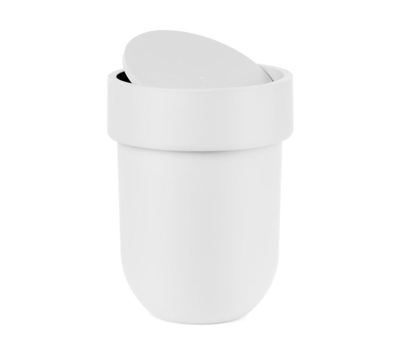 Poubelle Touch Pour Salle De Bain Blanc
