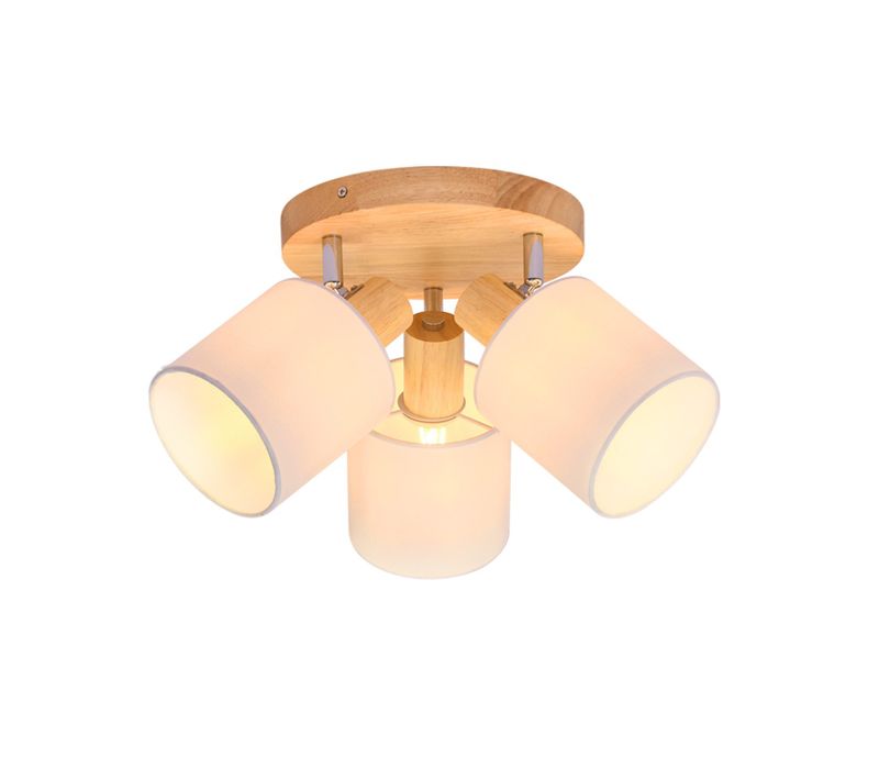 Spot 3 Flammes Rond En Bois pour Cuisine Salon