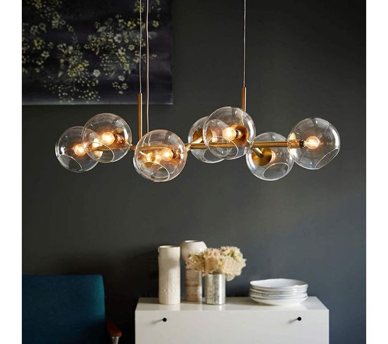 Suspension LED Boule De Verre Lampe Suspendue Salon Chambre à Coucher Intérieur