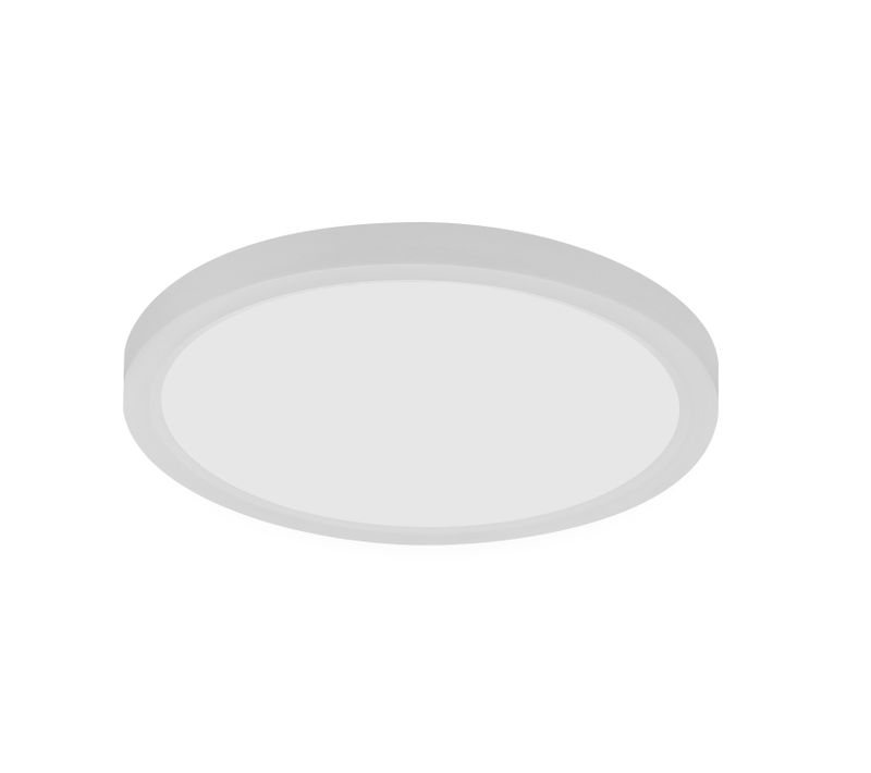 Plafonnier LED Plat 15 W Lampe De Salle De Bain Noir Neutre D. 22 Cm Lampe Étanche Ip44