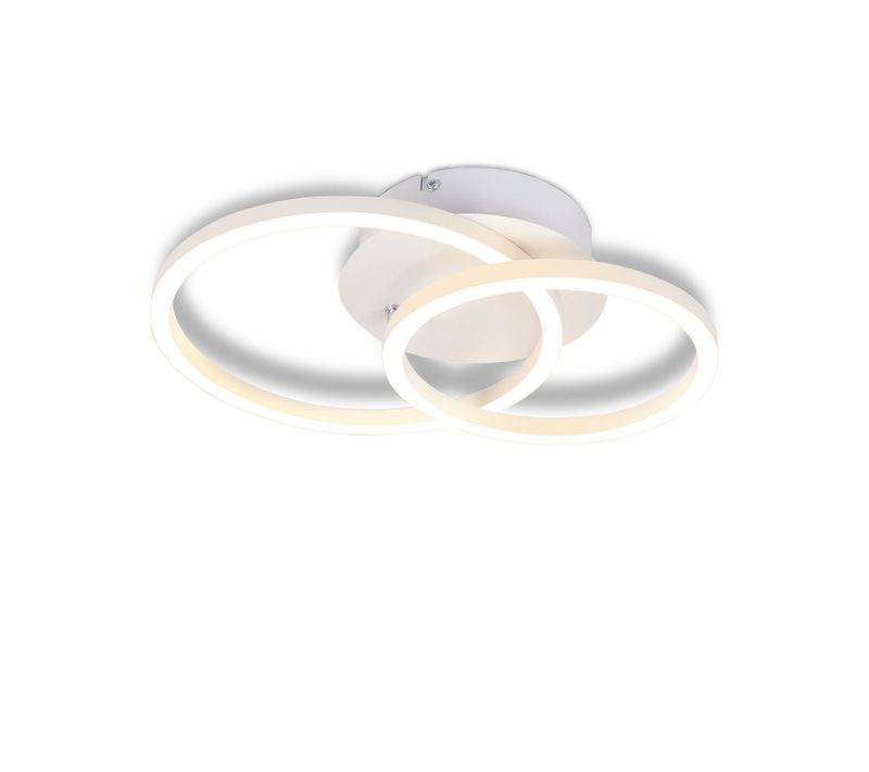 LED Plafonnier Salon 2 Anneaux Moderne Rond Plafonnier 24w 3000k Couloir Hôtel